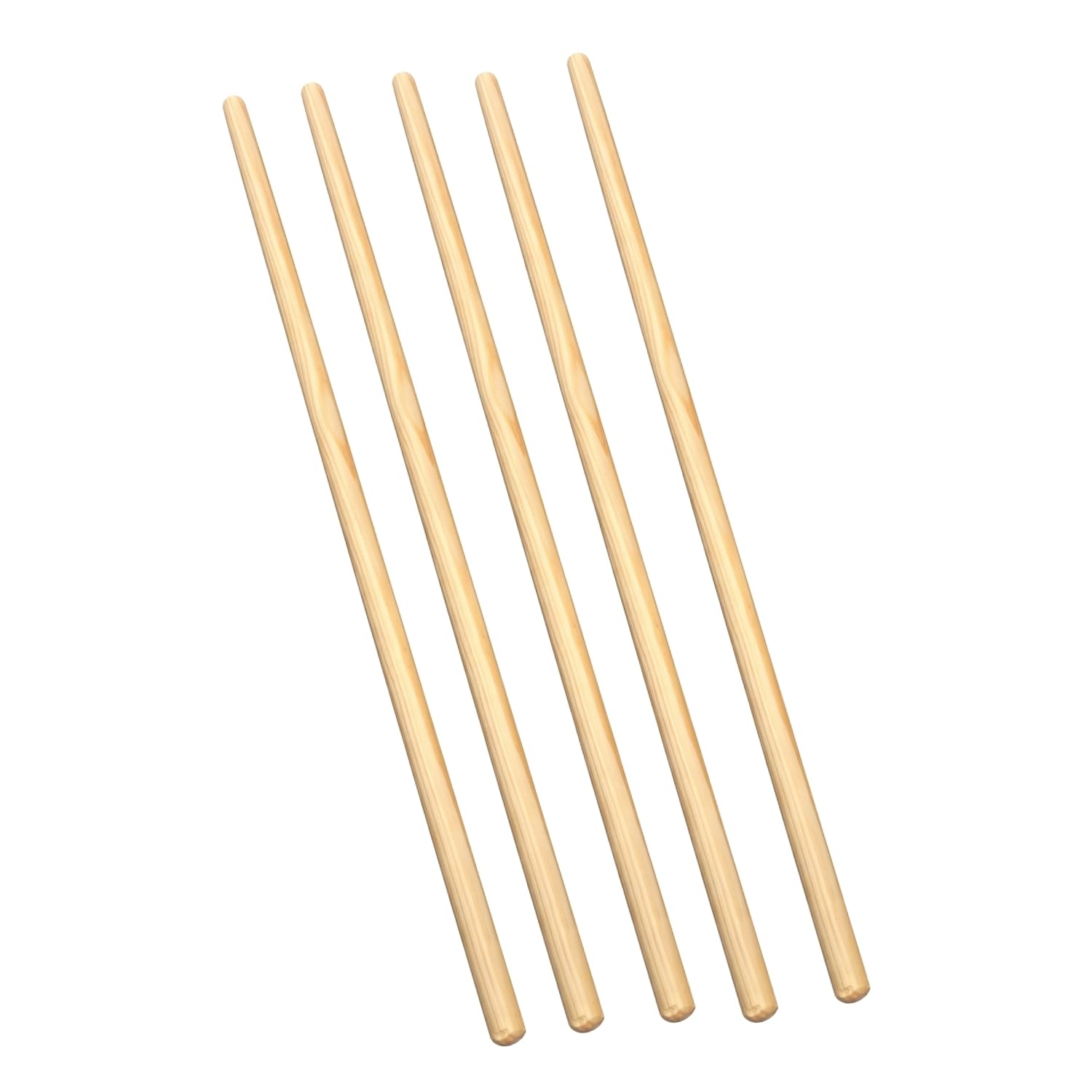 HOMESHOPA Wooden Broom Handle 120cm, 5 Pack Multipurpose Sturdy Wood Pole for Brooms, Mops & Brushes, Durable Replacement Handle for Cleaning Tools & Garden Plant Support