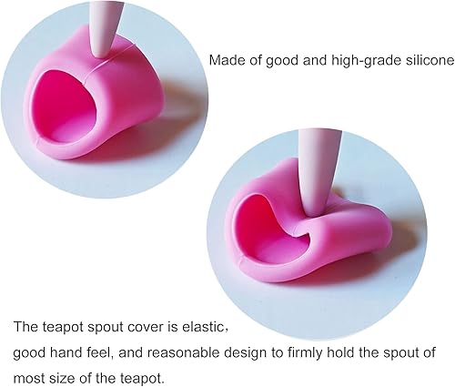 Miniatura 2 de Cubierta del caño de la tetera, protector de la boquilla de la tetera de la tetera, caño de la tetera de silicona rosa, cubierta del caño de