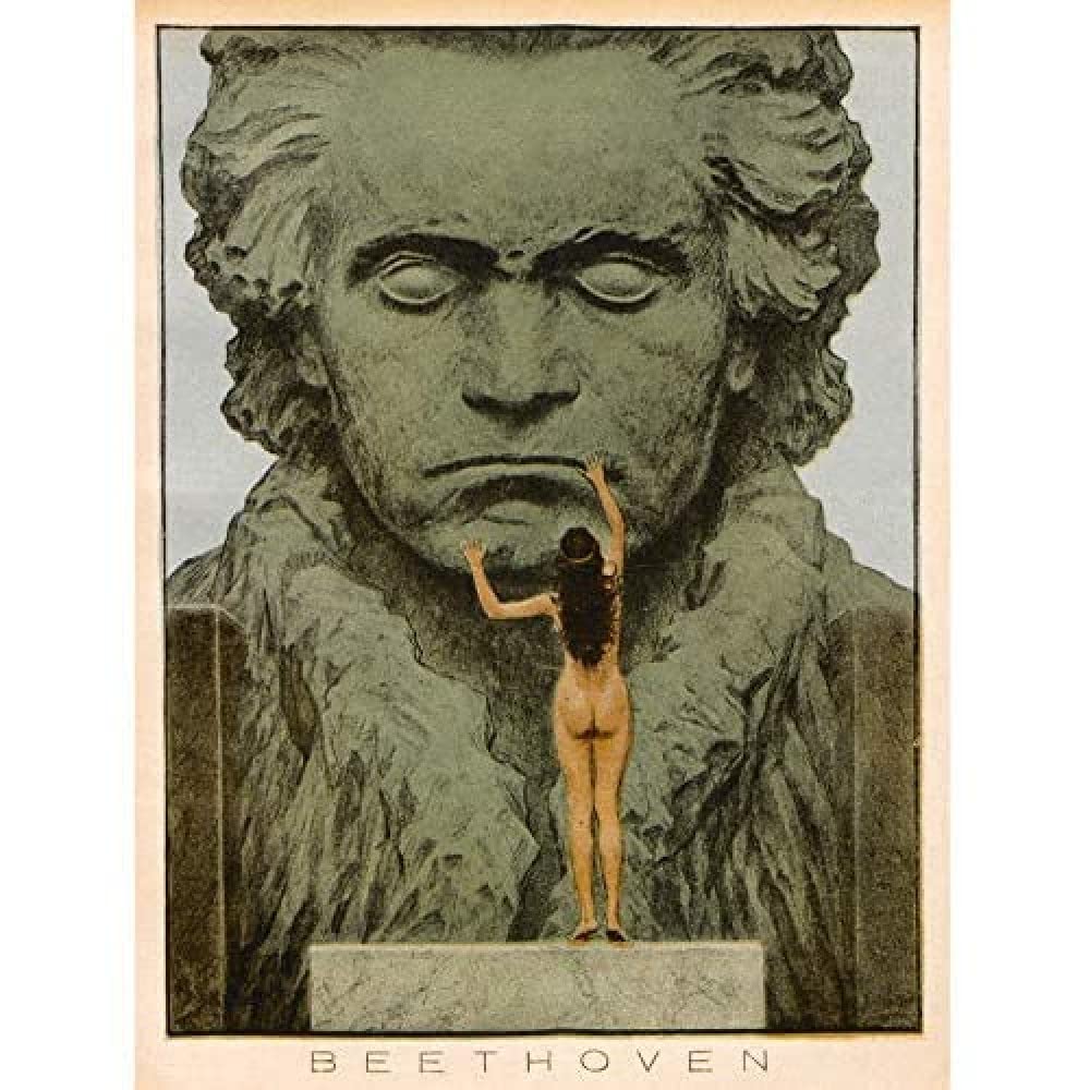 Artery8 Fidus Beethoven Temple Statue Draft Unframed Wall Art Print Poster Home Decor Premium