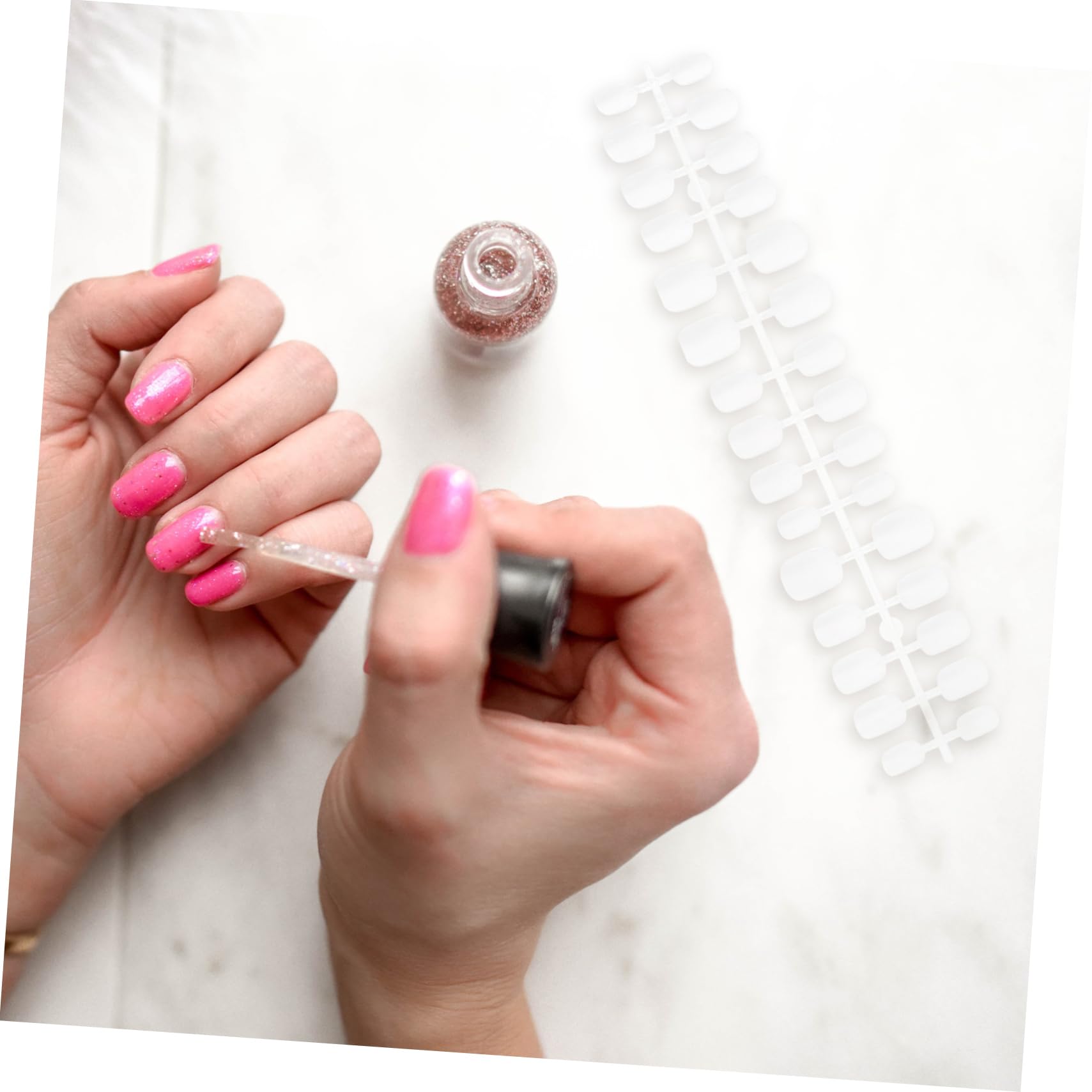 minkissy 50fogli Punte Per Unghie Artificiali Per Pedicure Decorazione Completa Per Unghie Piedi Per Manicure Fai Da Te Varie Facile Da Applicare e Rimuovere