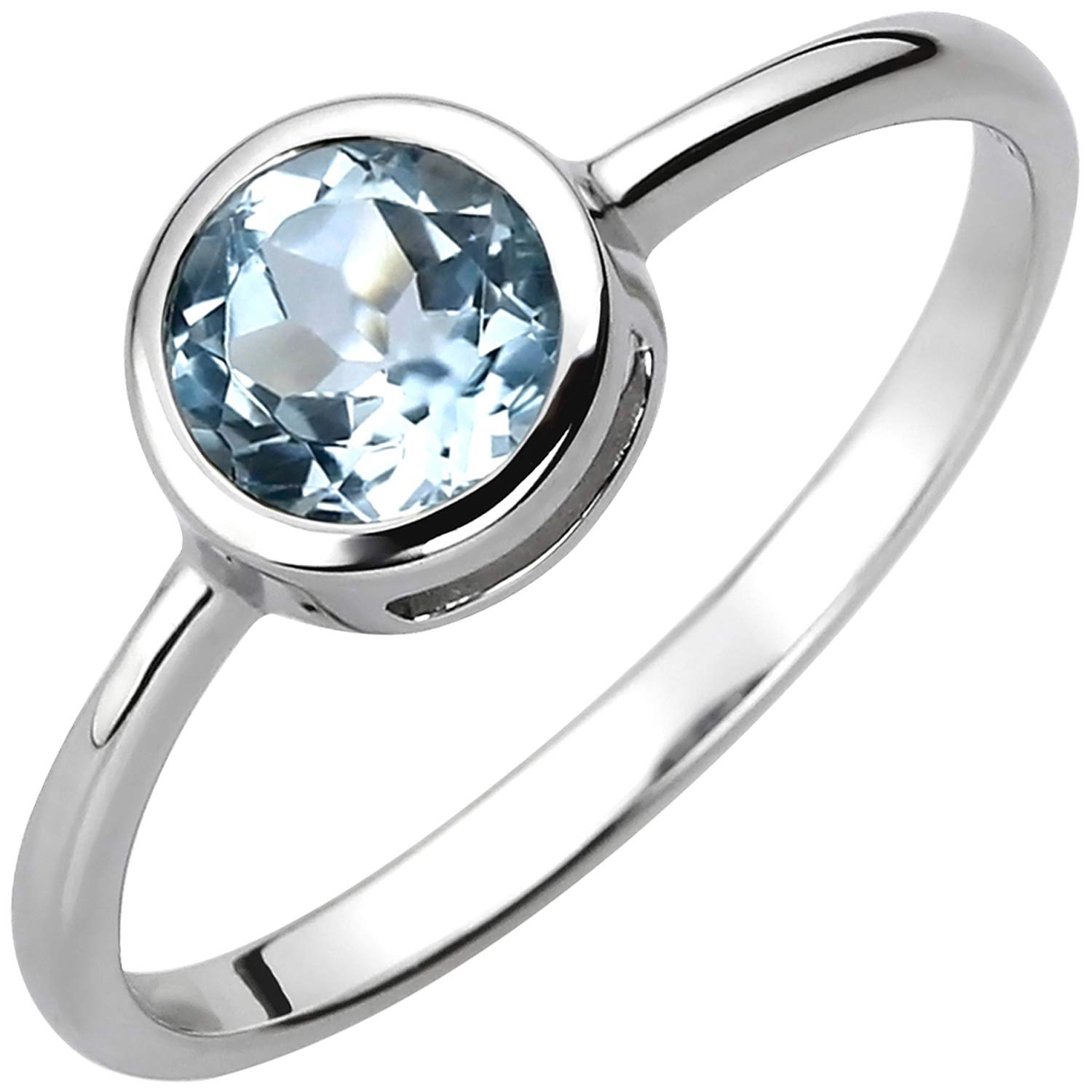 Jobo Damen-Ring aus 925 Sterling Silber mit Blautopas