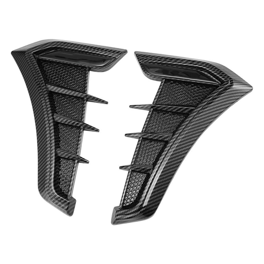 QIZUN 2 Pcs Car Side Vent Trim for SEAT Exeo Saloon(3R2)(2008-2026), Air Vent Covers for Front Fender, Side Wing Air Intake Grille Vents, Car Fender Side Vents,Carbon fiber Black A