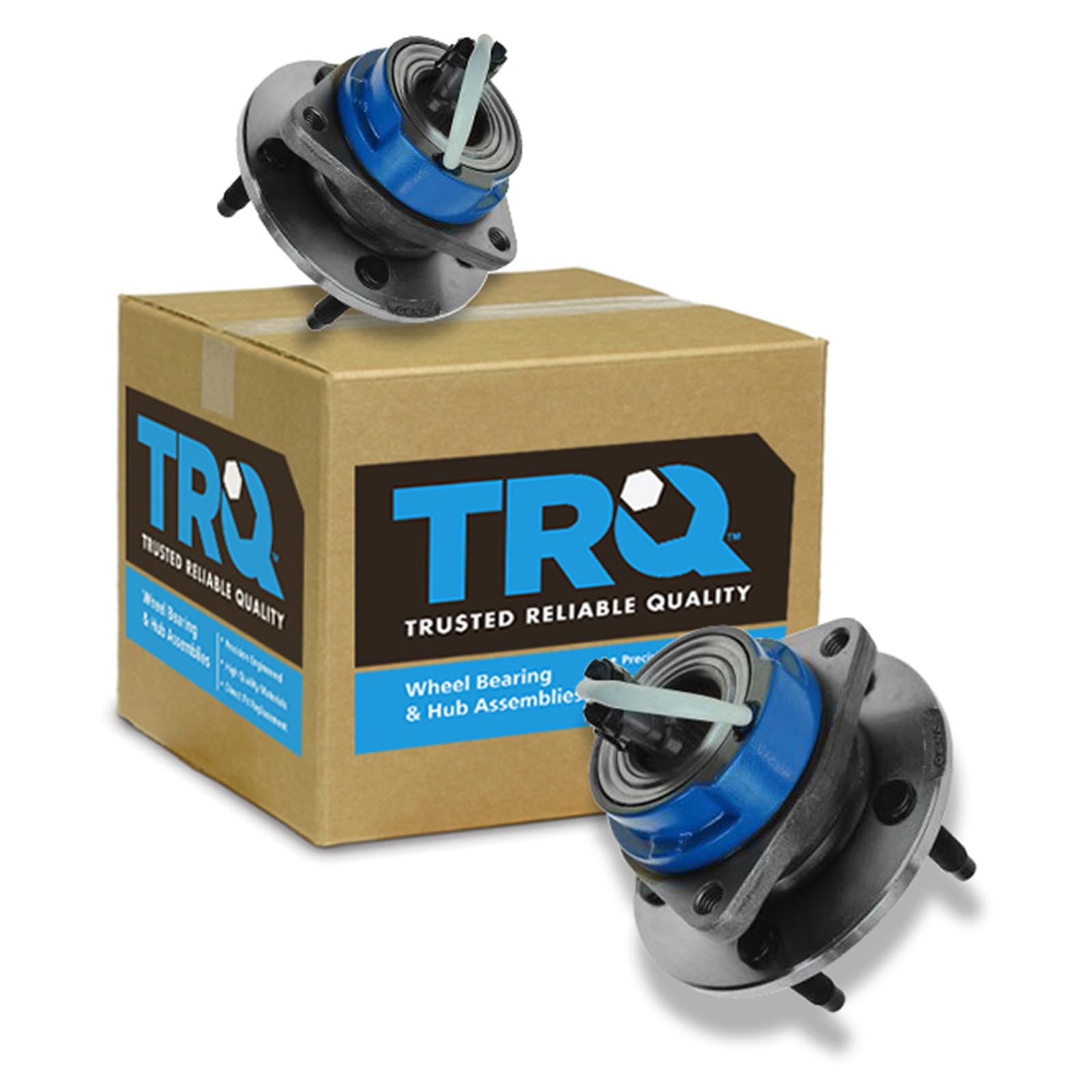 TRQ Front Left and Right Wheel Bearing and Hub Assembly Set 2 Piece