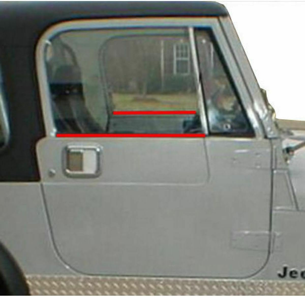 4pc Window Sweeps Kit W/Moveable Vent 4pc Felts for Jeep for CJ5 1968-1983 for CJ6 1968-1975 for CJ7 1976-1986 for Scrambler 1981-1985 for Wrangler 1987-1995 Cj