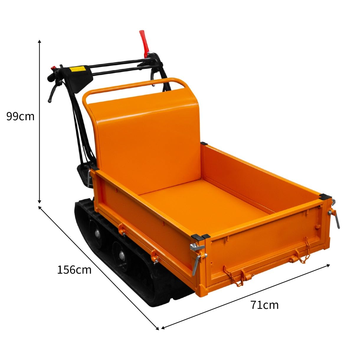 Dumper Cingolato con cassone ribaltabile idraulico 300kg di carico utile 196cc 2 Rampe robuste
