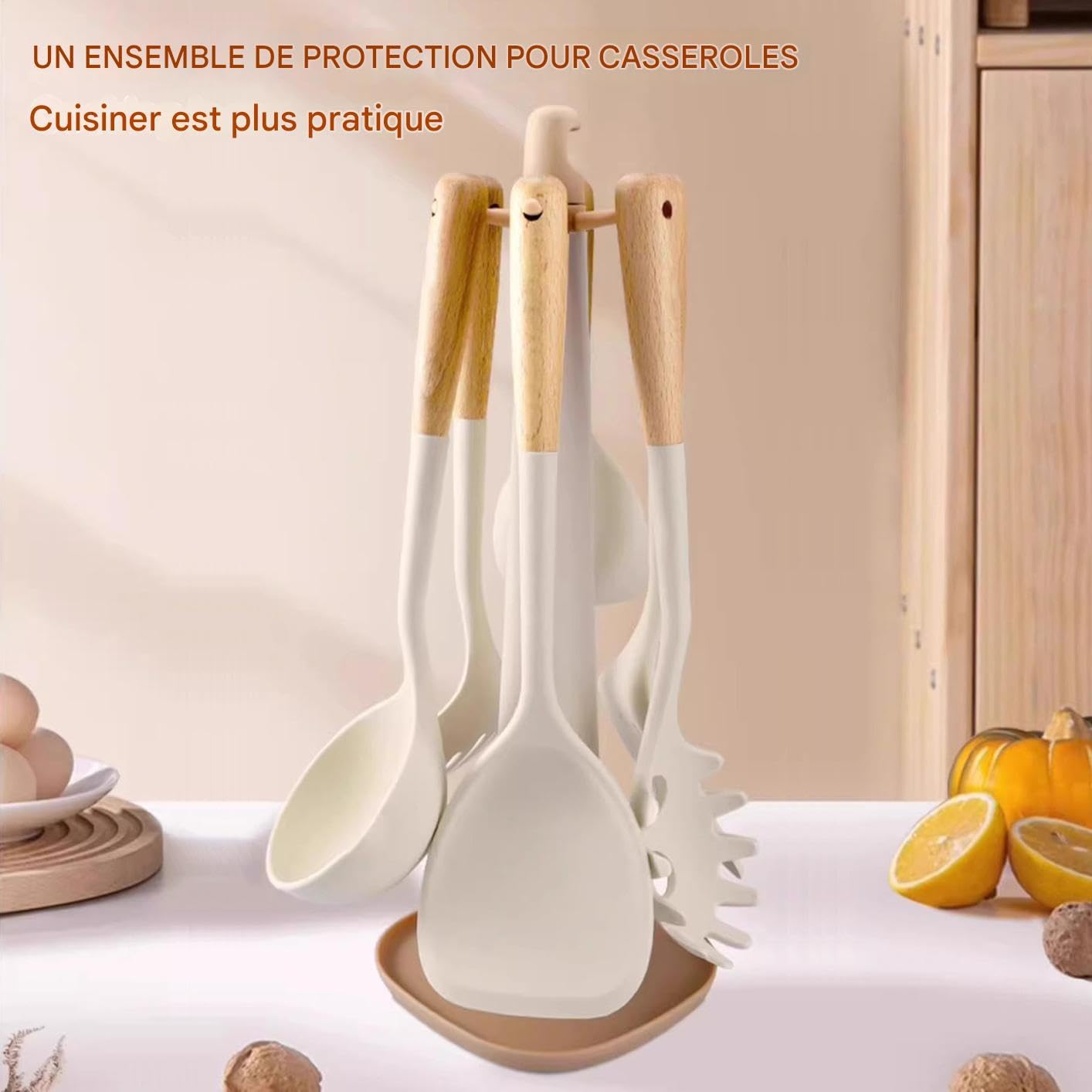 Set spatule cuisine Raclette casserole antiadhésive thermorésistante