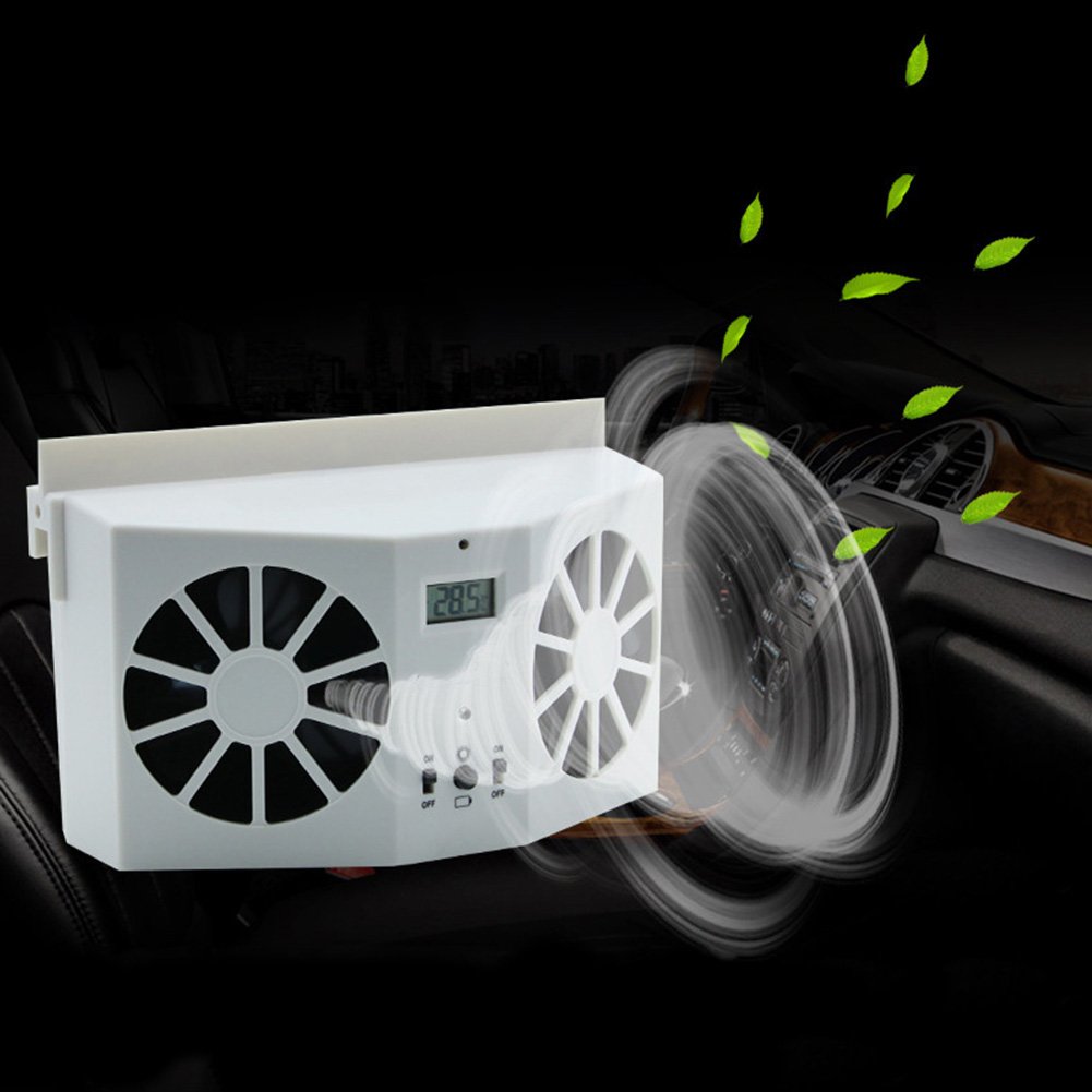 Ventilateur Solaire Pour Voiture - Ventilateur De Fenêtre Rotatif Rapide à Énergie Solaire, Ventilation Portable Et Éco-Énergétique