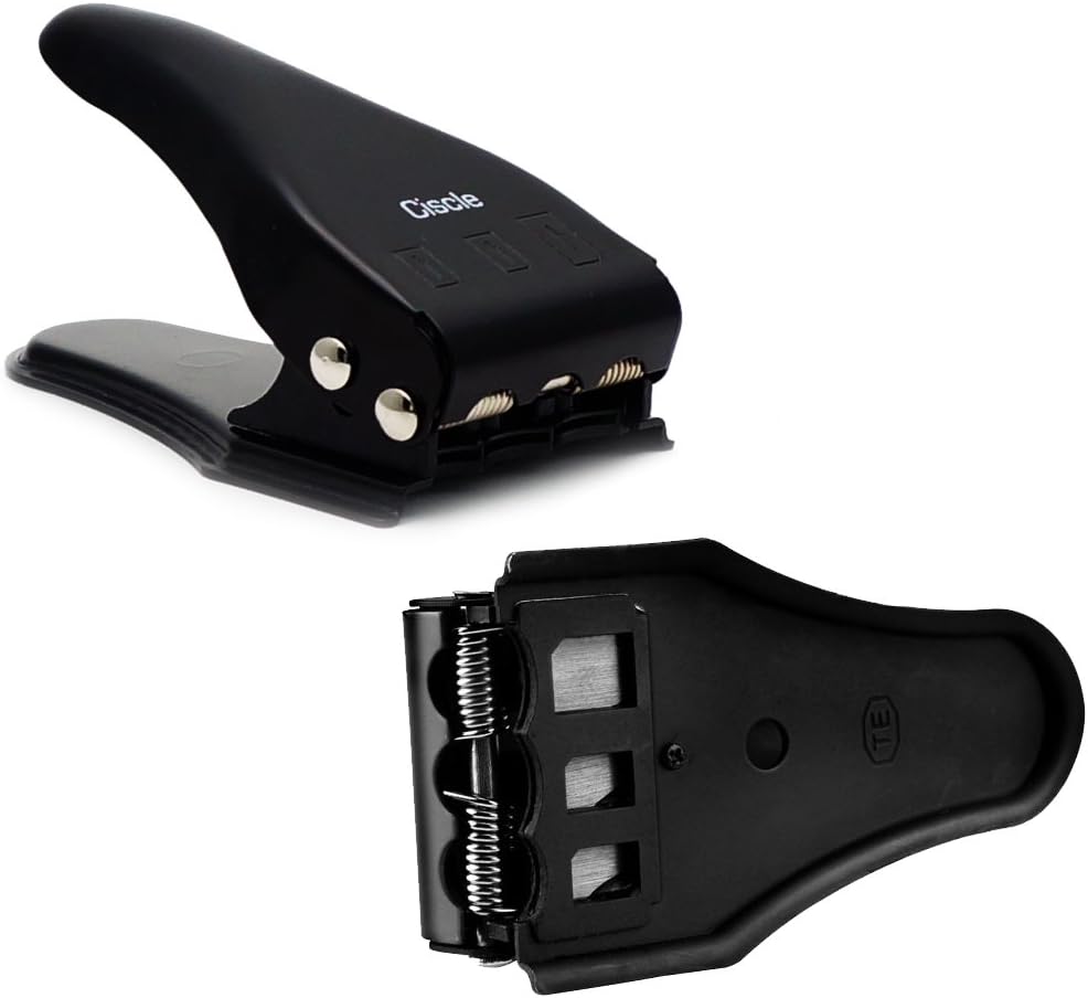 Ciscle SIM card cutter Sim/Micro/Nano 3in1 SIMcutter Sim nanoSIM microSIM cutter (Black)