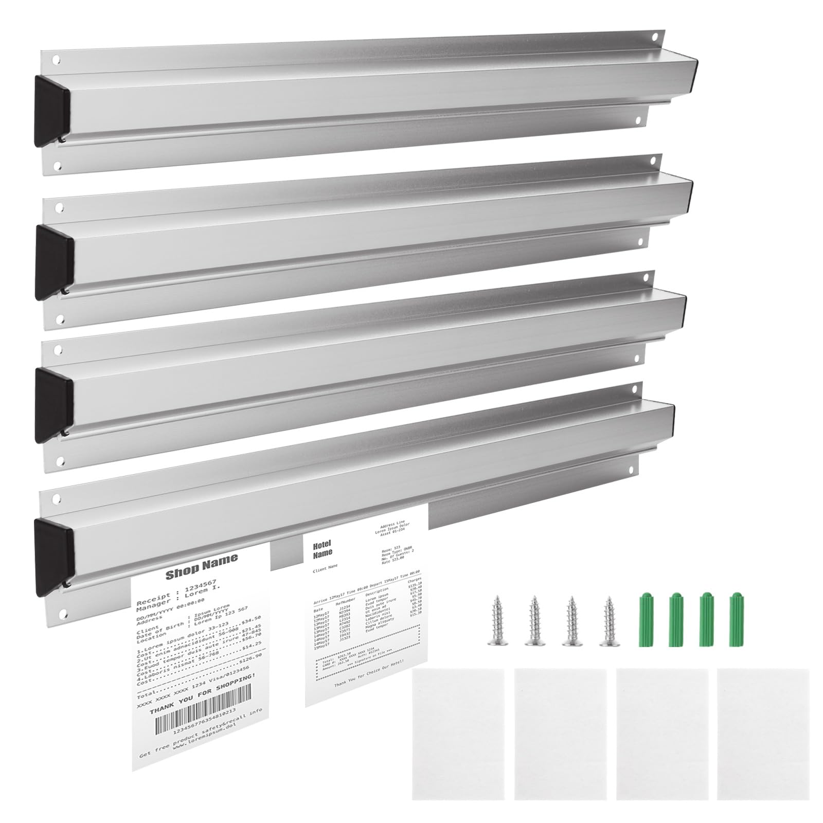 Support Mural En Aluminium Pour Reçus, Tickets De Cuisine, Restaurant, Café, Pub, Bar (21 Cm