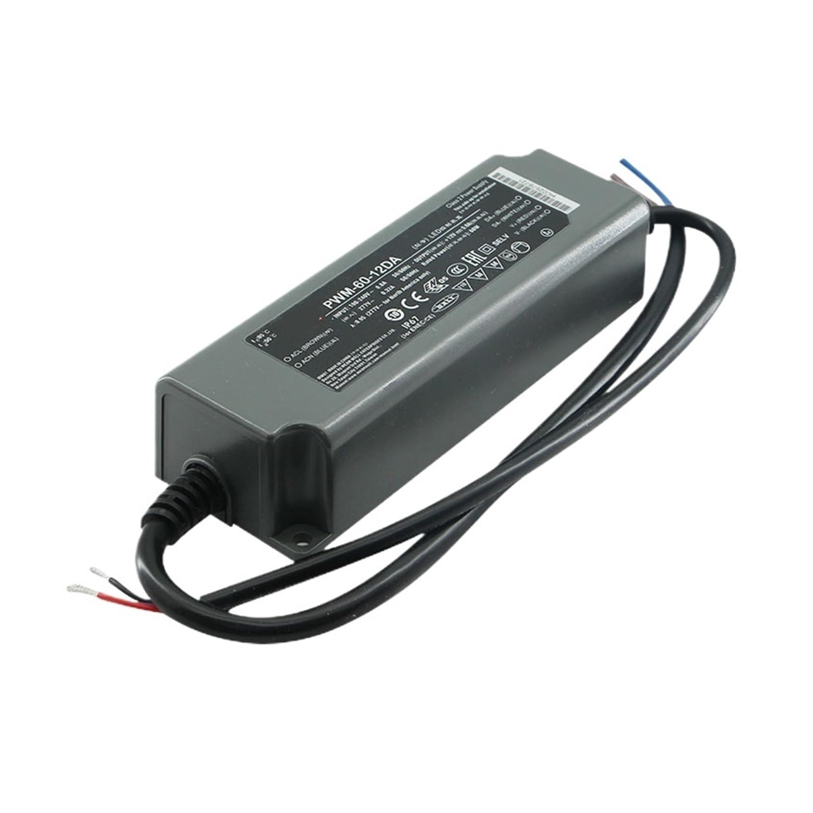 YIVELYYZG Waterproof PWM-60-12DA IP67 60W AC to 12V 24V 48V DC Switching Power Supply(Pwm-60-36)