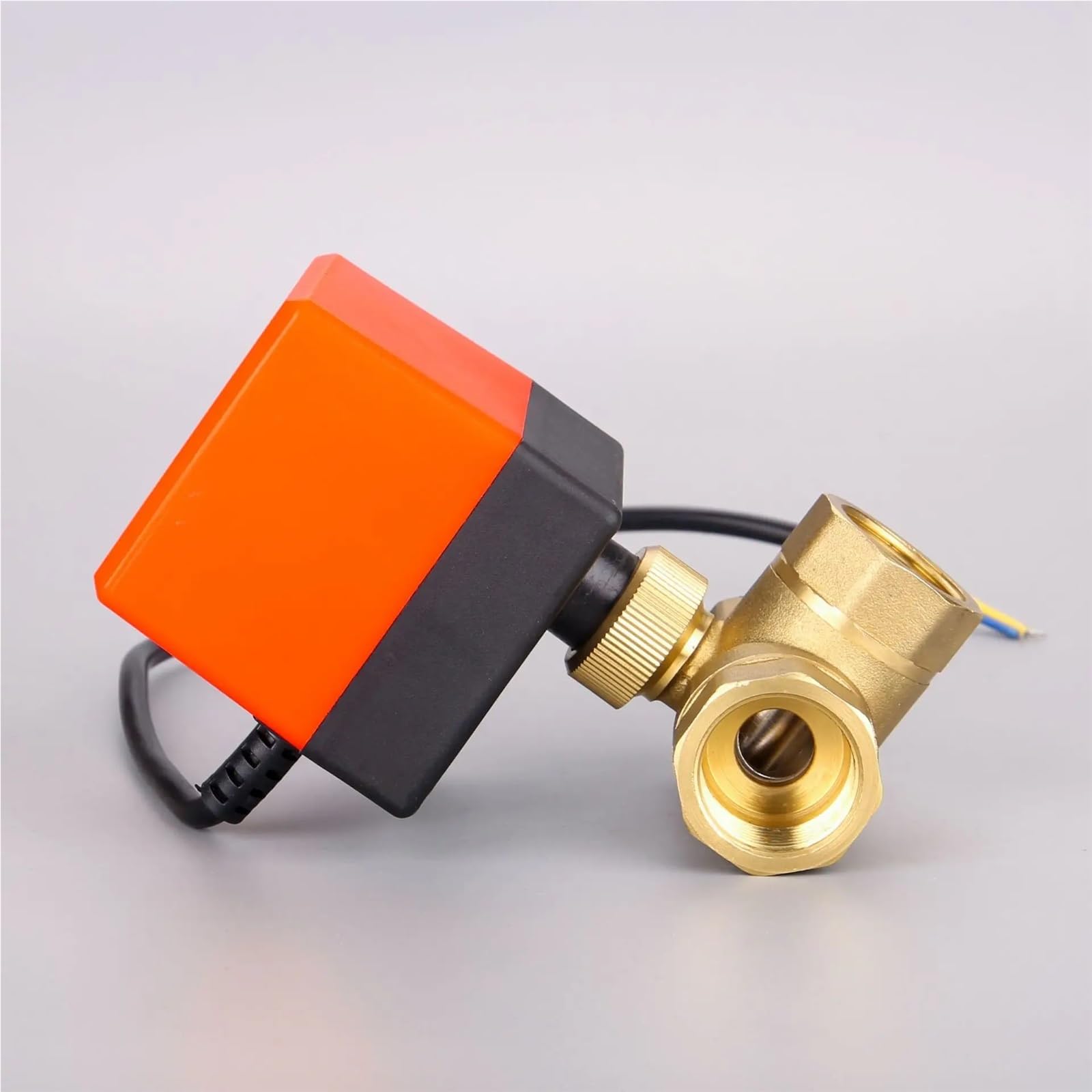 3-drożny zmotoryzowany zawór kulowy DN15 DN20 DN25 DN40 220 V 12 V 24 V 3 przewody 2 sterujące mosiężny zawór kulowy (DN15,12VDC)