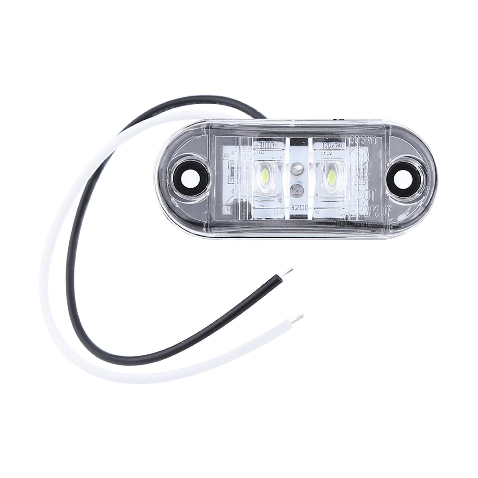 AUTOUTLET 4 PCS Feux de Position Latéraux 2 LED E-Marked 12V/24V AUTOUTLET 4 PCS Feux de Position Latéraux 2 LED E-Marked 12V/24V