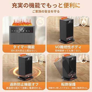 セラミックヒーター2025冬新型 暖房 加湿 空気清浄 超音波加湿搭載 人感 Amazon | セラミックヒーター【2025冬新型 暖房・加湿・空気清浄】超