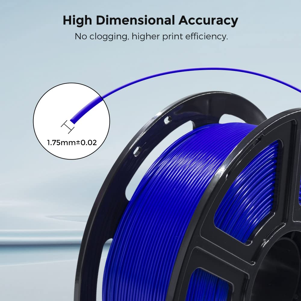 FLASHFORGE Filamento per stampante 3D, filamento PLA PRO da 1,75 mm, bobina da 1 kg (1 kg), precisione dimensionale +/- 0,02 mm per stampanti 3D FDM, migliore tenacia e nessun annodamento (Blu)