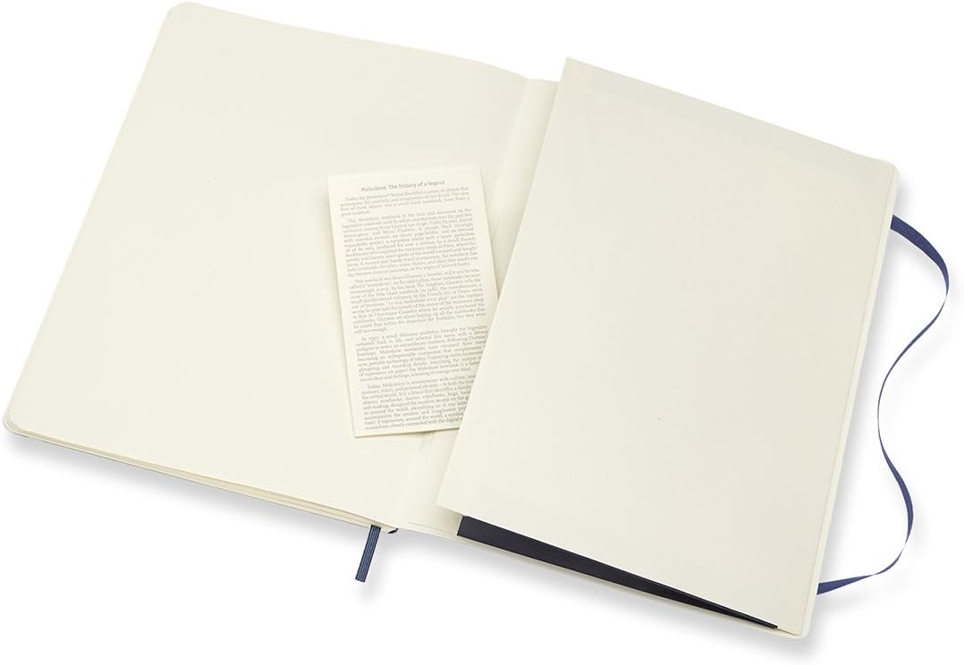 Moleskine QP623B20 Notebook, Classic Notebook, Soft Cover, Plain, XL, Sapphire Blue