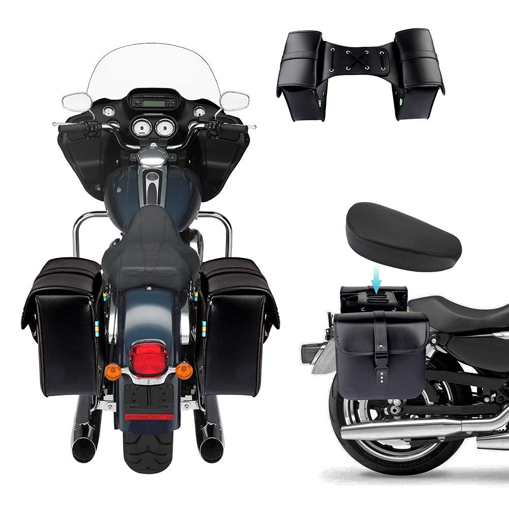 1 Para Sakw Motocyklowych, Odporna Na Zużycie Boczna Torba Na Narzędzia Ze Skóry PU, Wodoodporne Torby Podsiodłowe Na Motocyklowe Długie Wycieczki Do Codziennego Użytku