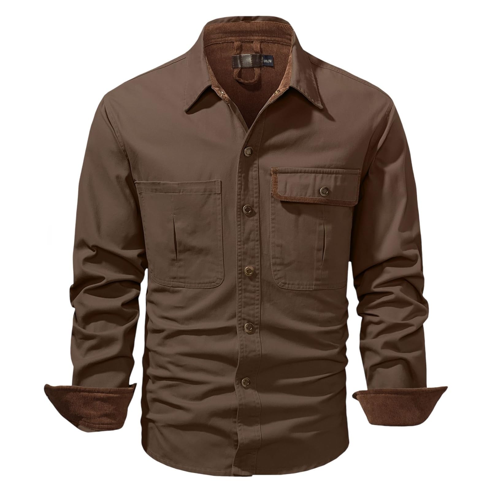 Chemise de travail en coton avec coupe décontractée confortable