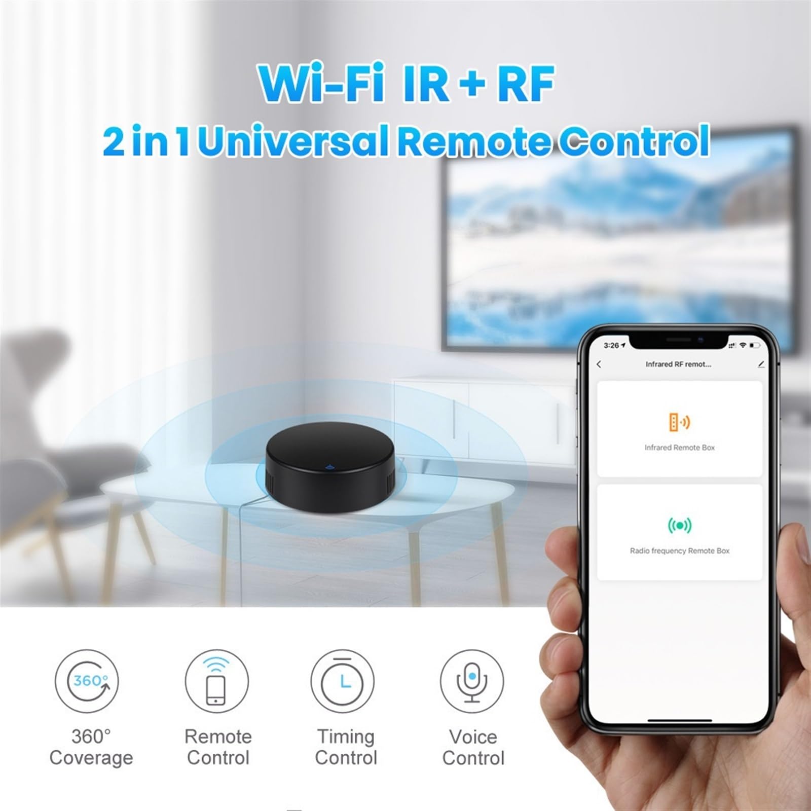 WiFi TUYA IR+RF uniwersalny pilot na podczerwień częstotliwość radiowa zdalne sterowanie RF inteligentny pilot na podczerwień nauka kopia
