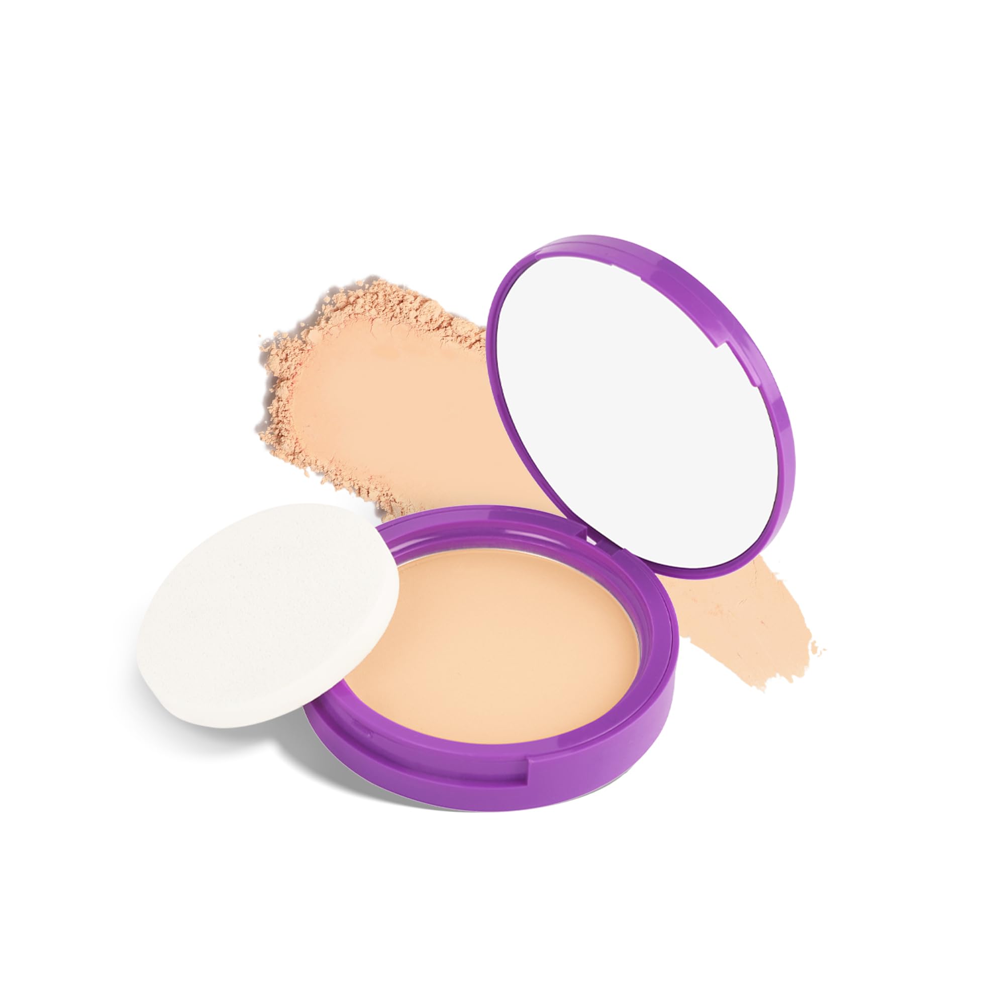 SUGAR POP Longwear Compact with Castor Oil & Vitamin E | PressedSetting Powder with UV Protection | Matte & Long Lasting | 9gm - 07 Biscuit