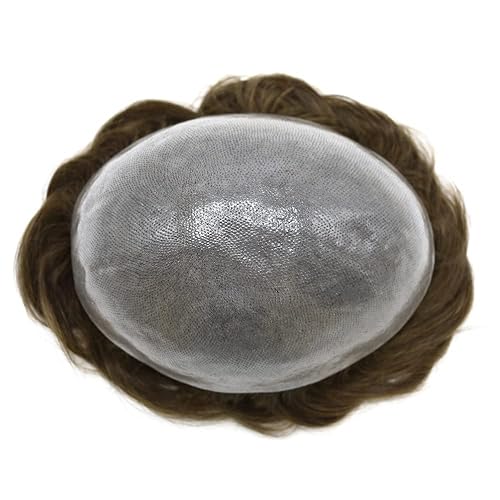Miniatura 4 de Mens Toupee Sistema de reemplazo de cabello humano para hombres, postizos polivinílicos tupé para hombres, sistemas capilares para hombre, 8 x 10