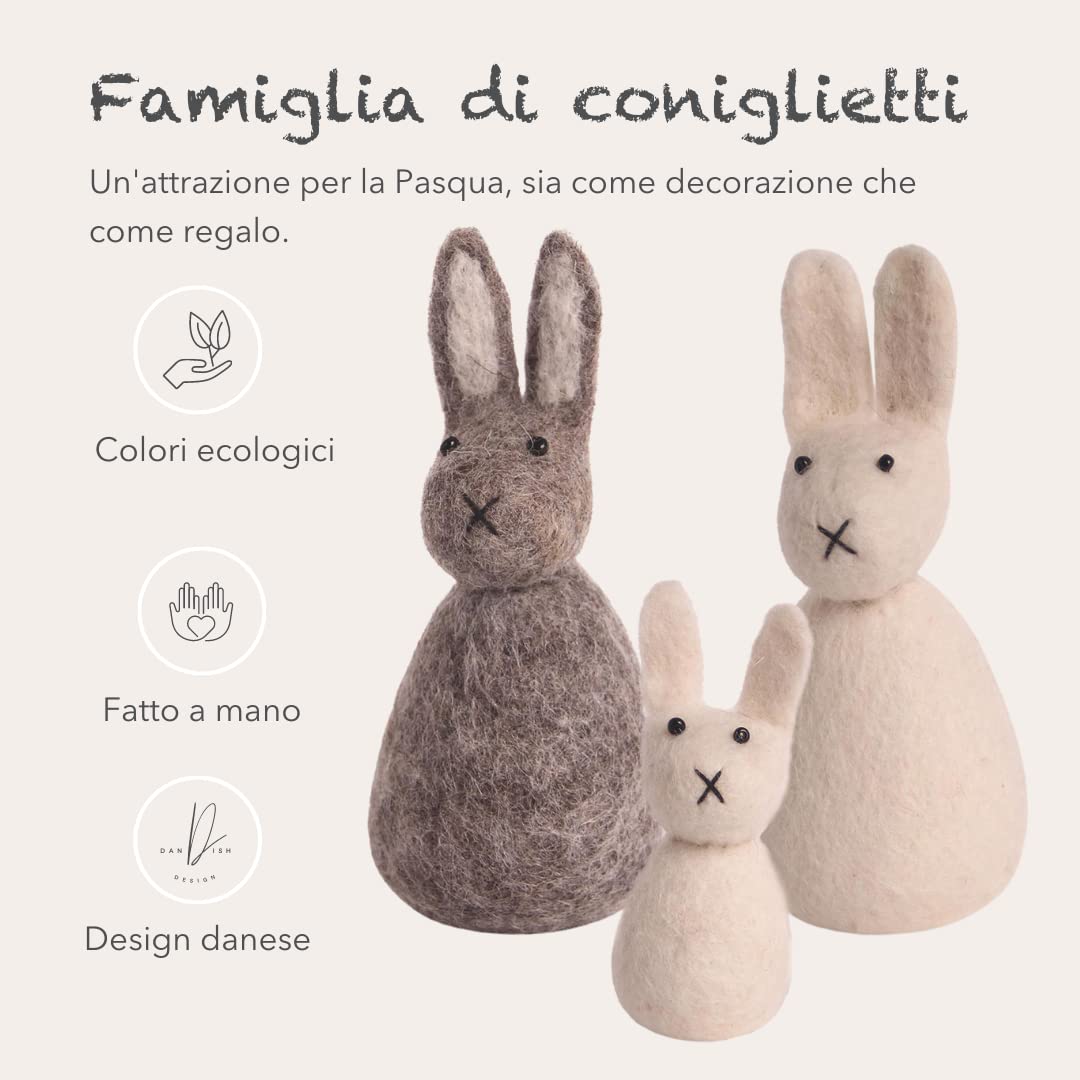 Gry & SIF Coniglietto Pasquale Grande Da Appoggiare, Realizzato a Mano