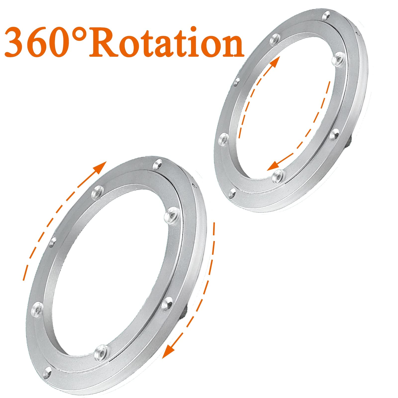 Roulement Platine Silencieux En Aluminium - Plateau Pivotant Pour Expositions, Décorations Gâteau, 4 Pouces, Hauteur 8,5 Mm - 2