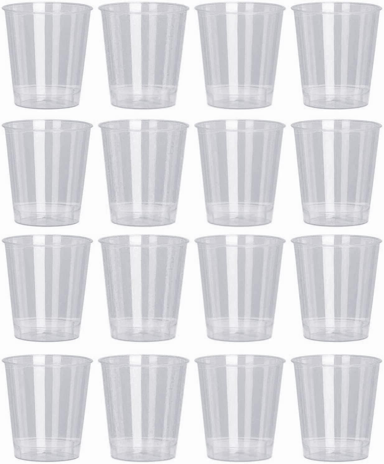 MIJOMA Vasos de chupito irrompibles de plástico, resistentes, vasos de chupito Jello Shots, postres, fiestas, bodas, cumpleaños, lavavajillas, reutilizables, 29 ml (transparentes, 640 unidades)