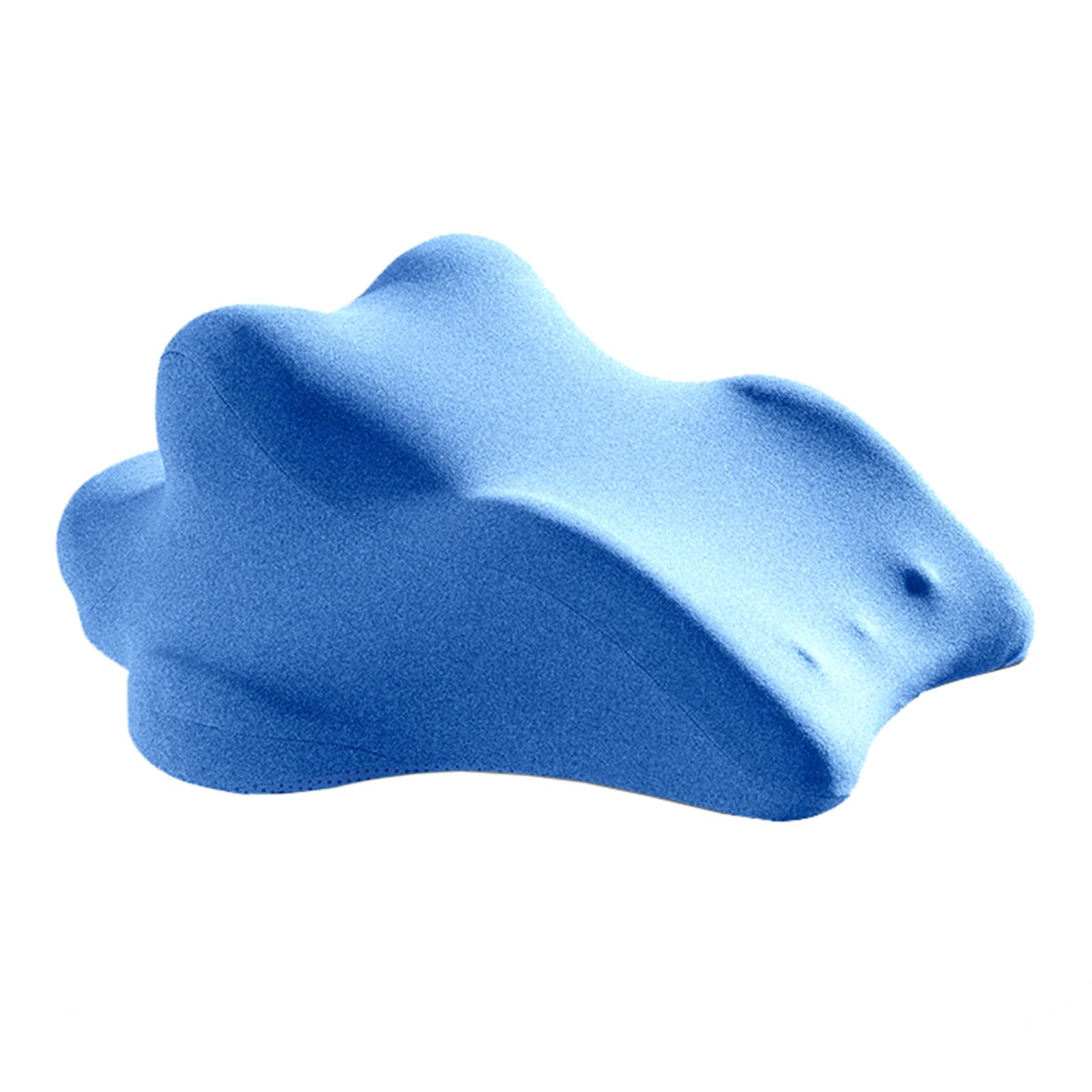 ERRULAN Bed Wedge Pillow with Removable Cover, Bed Rest Pillow for Hot Sleepers & Neck Paim, Acid Reflux Pillow for Traveling & Camping(Blue)