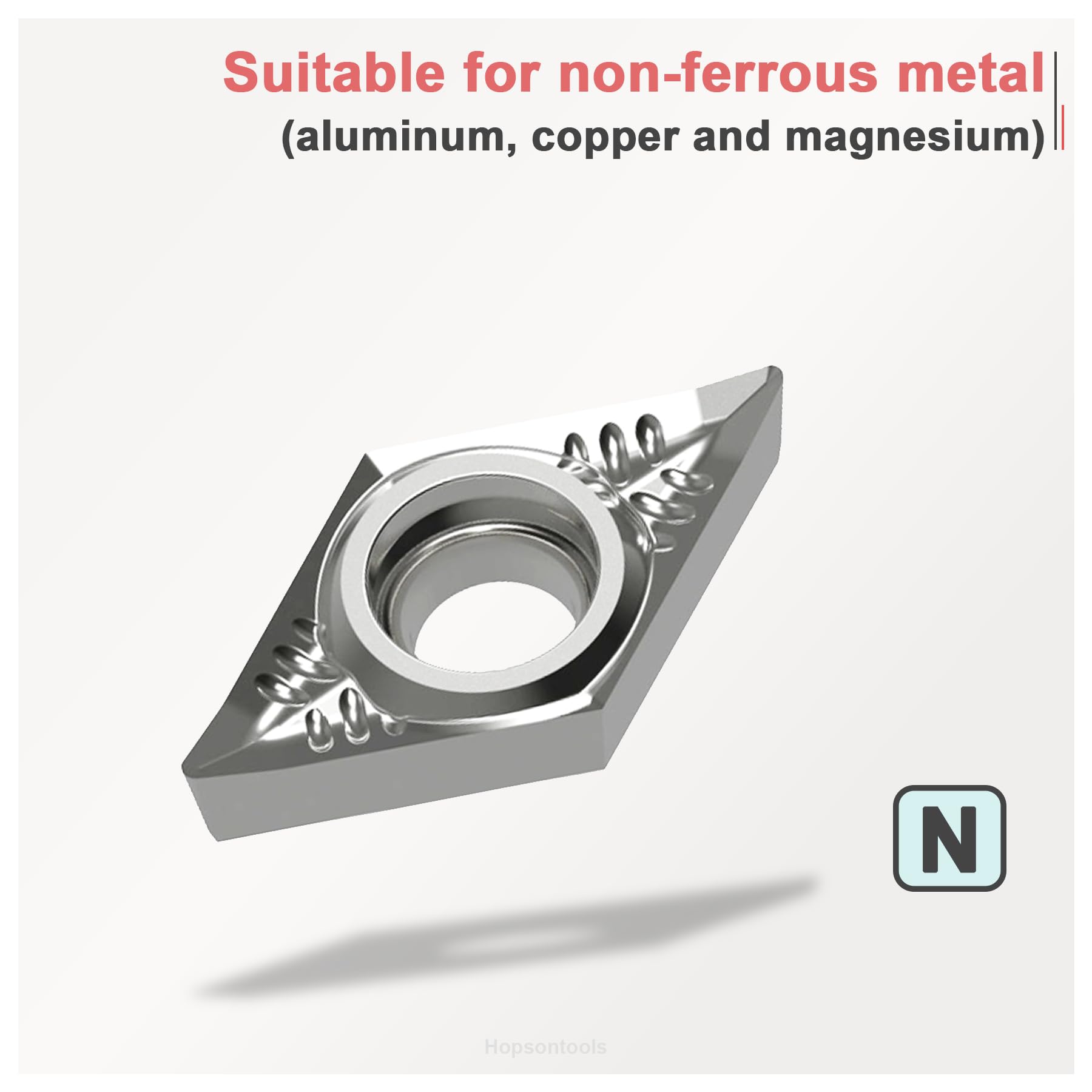 Inserti DCGT11T304 in Carburo per Tornitura Alluminio, DCGT32,51 per Leghe Alluminio CNC ad Alta Precisione, 10 Pezzi