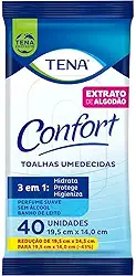 Tena Confort, Toalha Umedecida para Banho de Leito Compacta, 40 unidades
