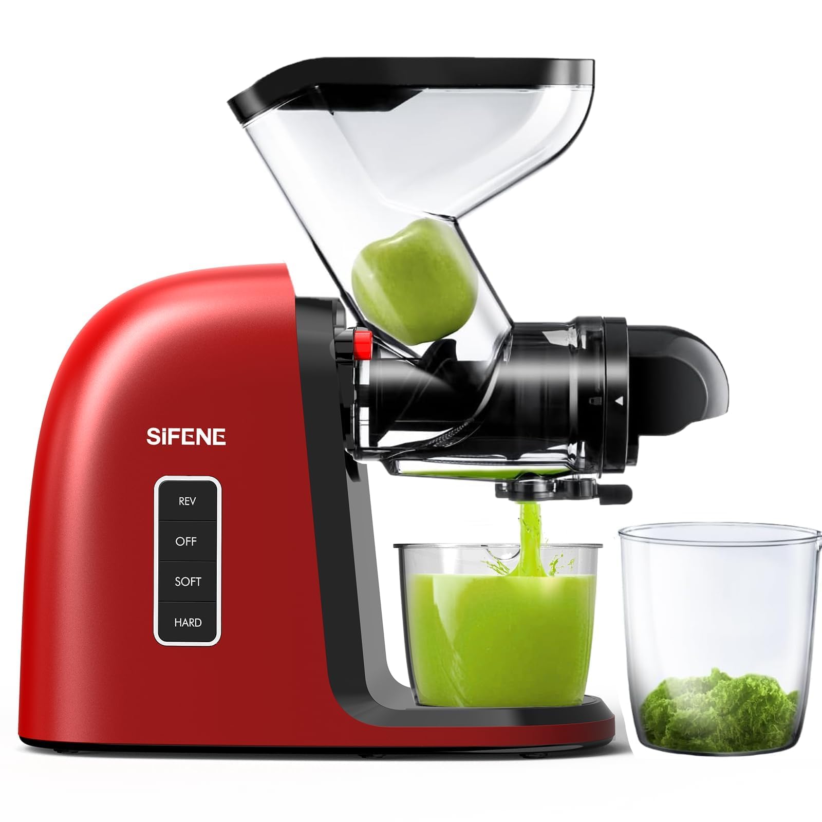SIFENE Cold Press Juicer Machine Slow Masticating Juicer With Dual 3 Inch Wide Mouth Chute For Whole Fruits