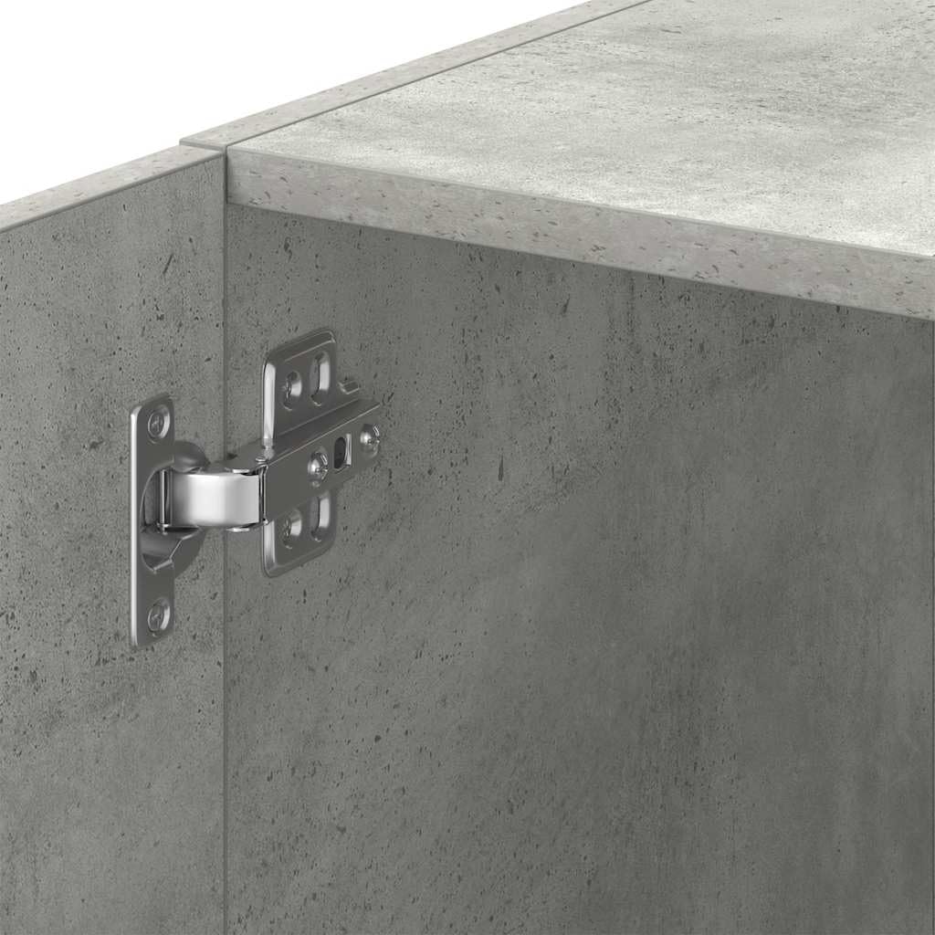 vidaXL Mobile Sottile Grigio Cemento 30x42,5x225 cm in Truciolato