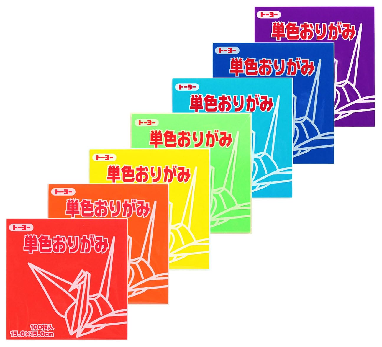 Amazon.co.jp: トーヨー おりがみ 虹色セット 7色入 15cm 863233 : ホビー