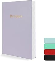 Bijilk Purple Blank Recipe Book: 62-Page A5 Journal with Conversion Tables, Index & Durable Hard Cover