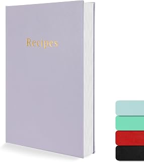 Bijilk Purple Blank Recipe Book: 62-Page A5 Journal with Conversion Tables, Index & Durable Hard Cover