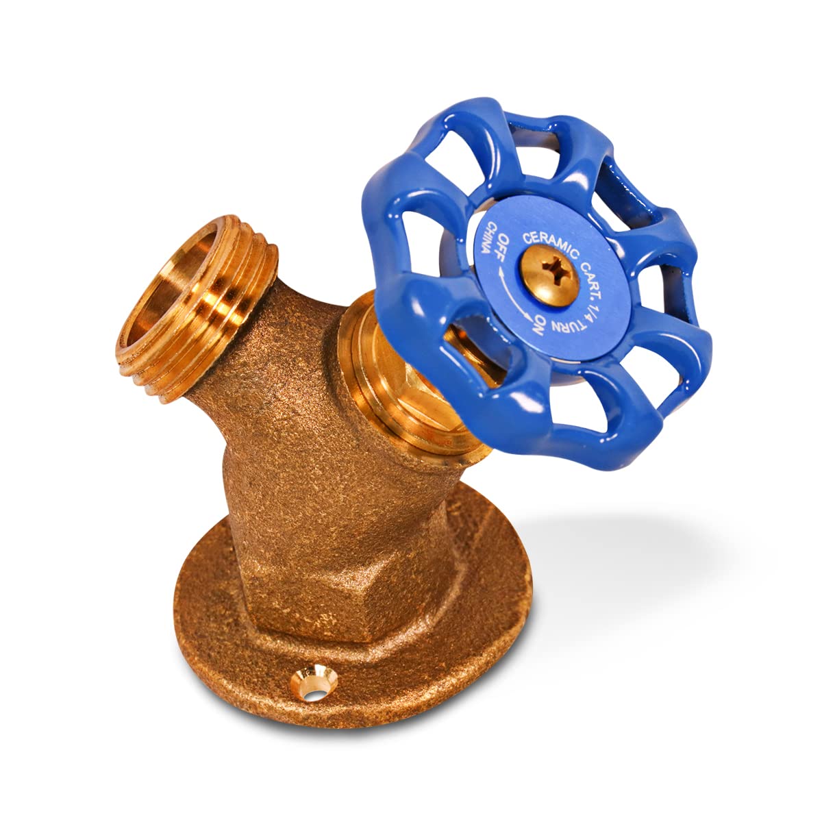 Midline Valve S353H Ceramic Cartridge Sillcock Bibb, Brass, 1/2 in. FIP Inlet x 3/4 in. MHT Hose Outlet