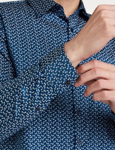 Image of Van Heusen Formal Printed Shirt for Men| Premium Cotton| Full Sleeves| Slim Fit |Breathable Fabric