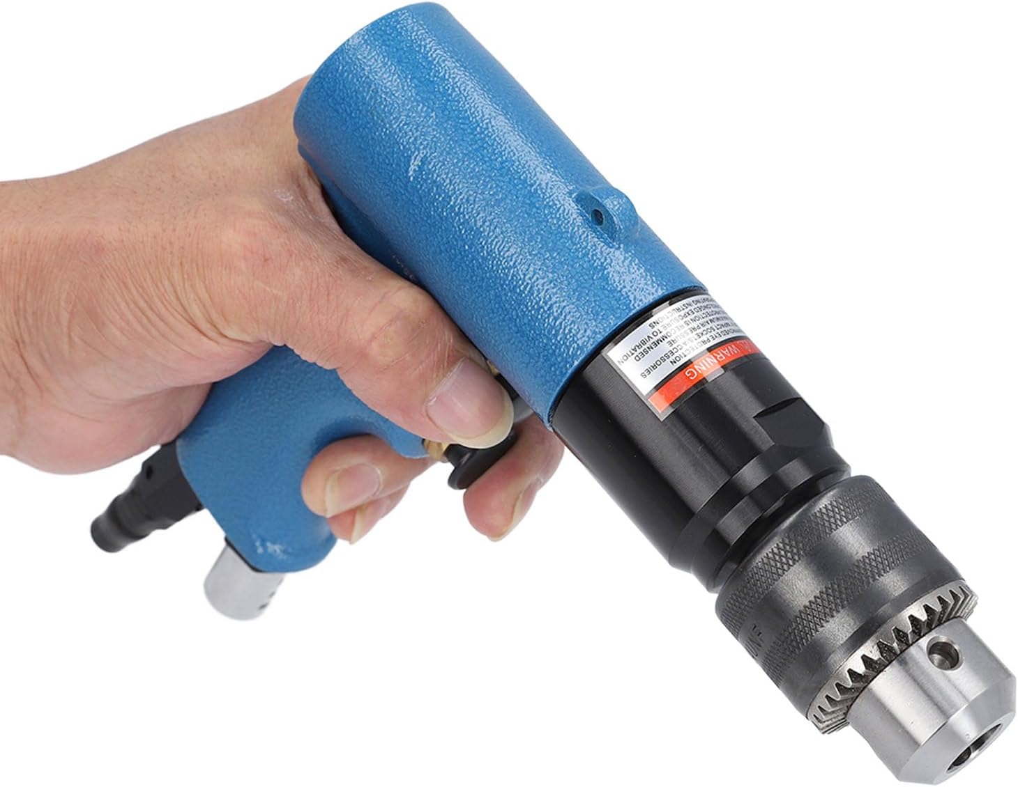 Pneumatic Drill, 800rpm Speed 1/2 Inch Chuck Capacity Air Drill Reversible with Keyed Chuck 1/4 Inch Air Inlet for Automotive Industrial Home Improvement