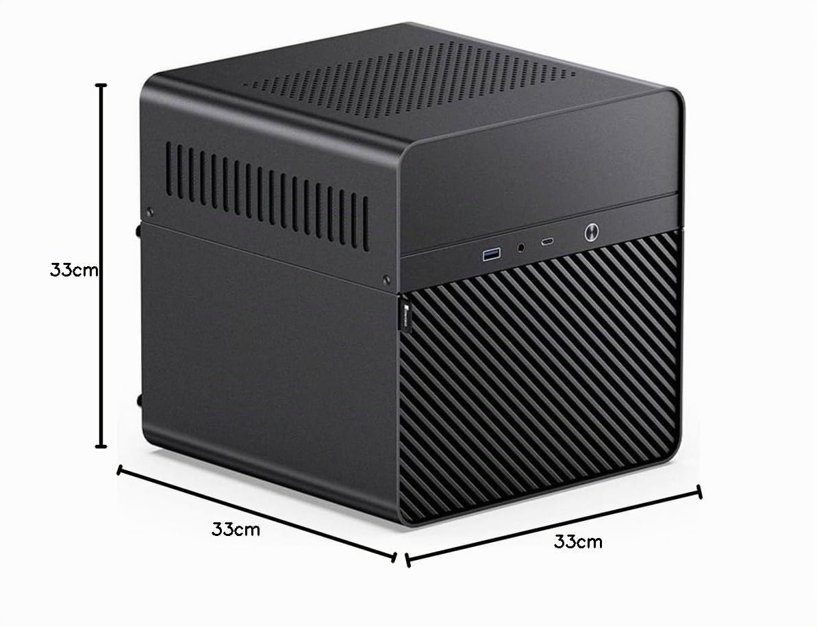 Jonsbo N2 PC Case Case NAS 5+1 slot di memoria, tecnologia hot swapping, alluminio, mini ITX, nero