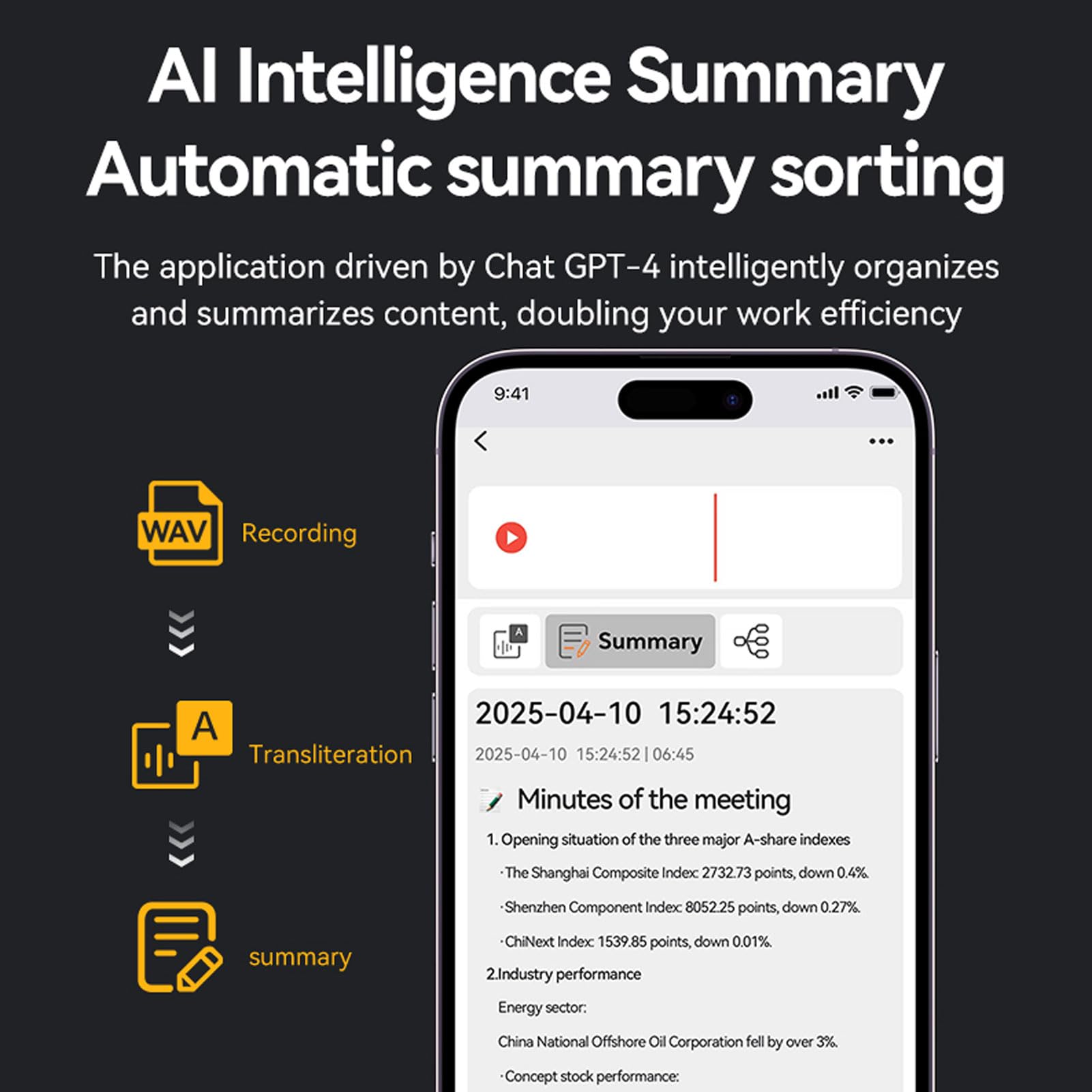 Tonysa AI Smart Voice Recorder, z 112 Językiem Tłumaczenie w Czasie Rzeczywistym, kontrolą Aplikacji, Anulowanie Szumu, Magnetyczna Mini Rejestrator, na Wykłady, Spotkania, Połączenia (128G)