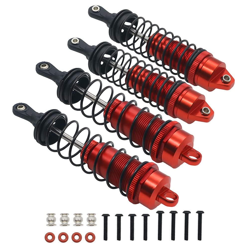 RCAWD rc Stoßdämpfer set für 1/10 ARRMA 3S & Mega550 Senton Granit Big Rock Typhon Teil (rot), 4 Stück