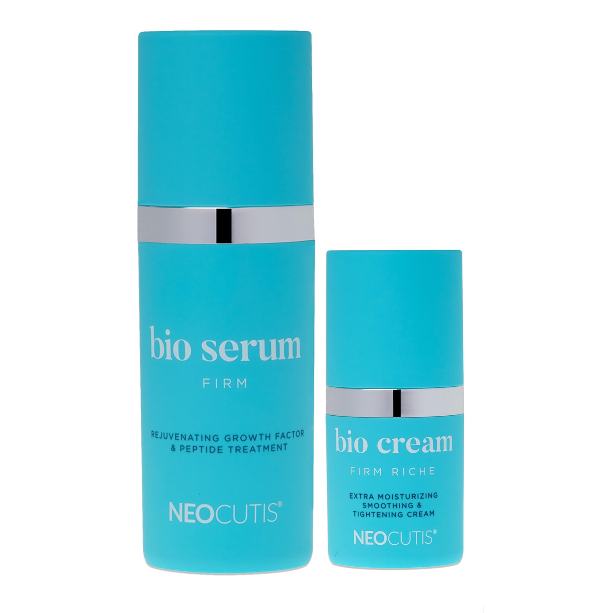 NEOCUTIS Bio Serum Firm (30 ml) + Bio Cream Firm Riche (15 ml) - Rejuvenating Growth Factor And Peptide Treatment with Extra Moisturizing Smoothing & Tightening Cream