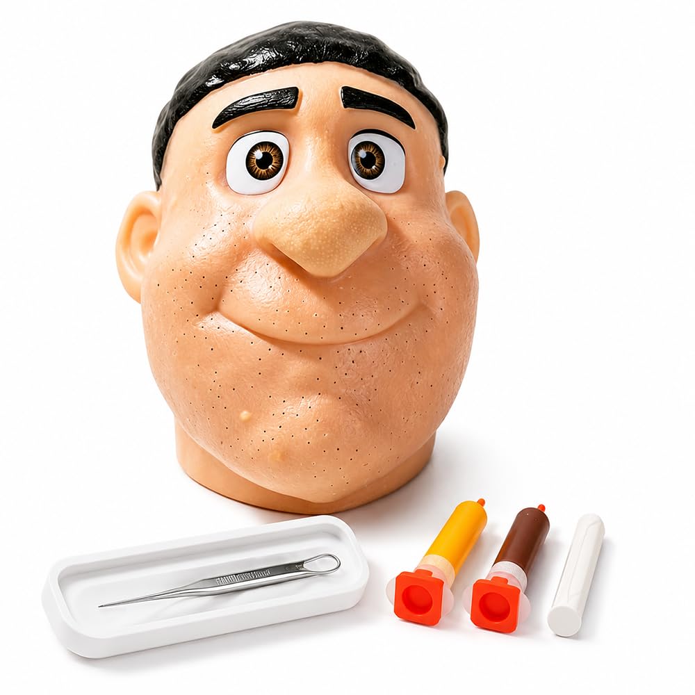 Pickel Ausdrücken Spiel, 22×28×25cm Pickel Ausdrücken Spielzeug, Squishy Pimple Popper Toy, Anti Stress Pimple Popping Toy, Realistischer Mitesser SqueezeToy, FidgetToys für Büro und Zuhause
