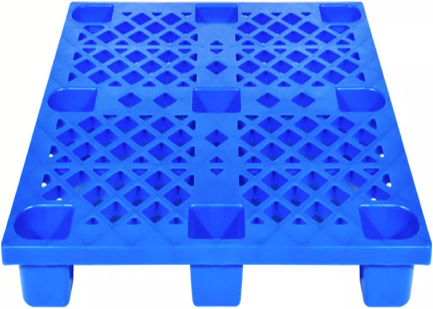 EMYJAY Storage Pallet, Shipping Grid Pads Lightweight Floor Pallet Smooth Thickened Edges Make The Tray More Sturdy and Durable for Longer Service Life (Color : Blue, Size : 1000x1000mm)