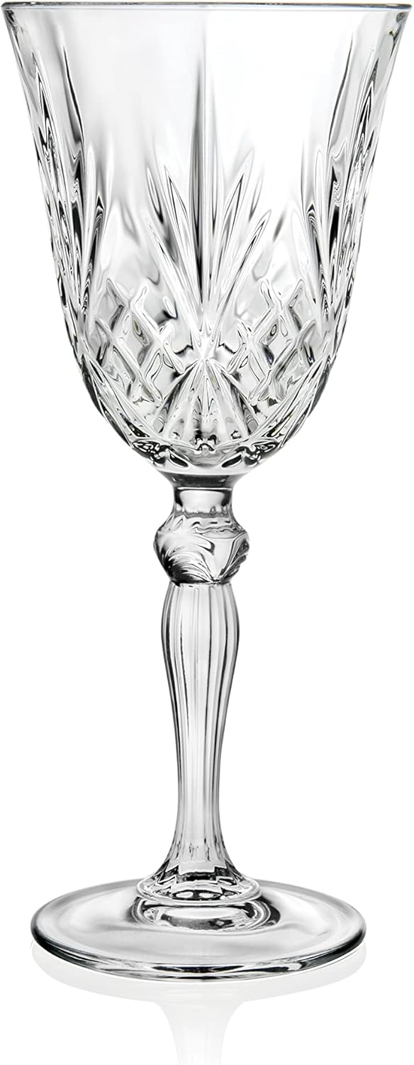 Barski Wine Glass - Goblet - Red Wine - White Wine - Water Glass - Stemmed Glasses - Set of 6 Goblets - Crystal like Glass - 9 oz. Beautifully - Cut Crystal - Designed Made in Europe - Image 2