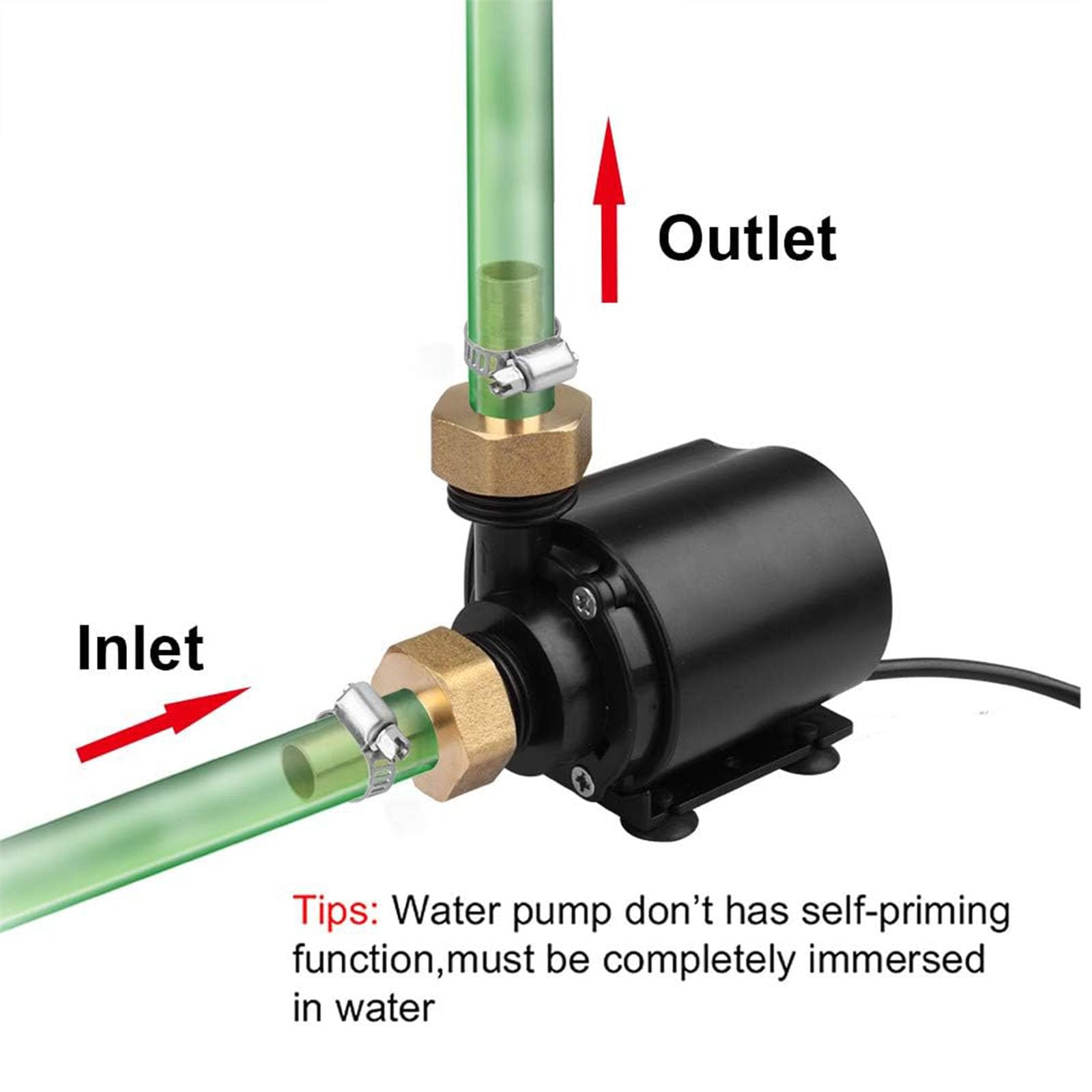 Mini Pompe à Eau Submersible 15W 800L/H,Pompe D'aquarium Ultra Silencieuse,Pompe de Bassin Submersible,Pour Aquarium,Étang,Fontaines de Jardin,Système Hydroponique