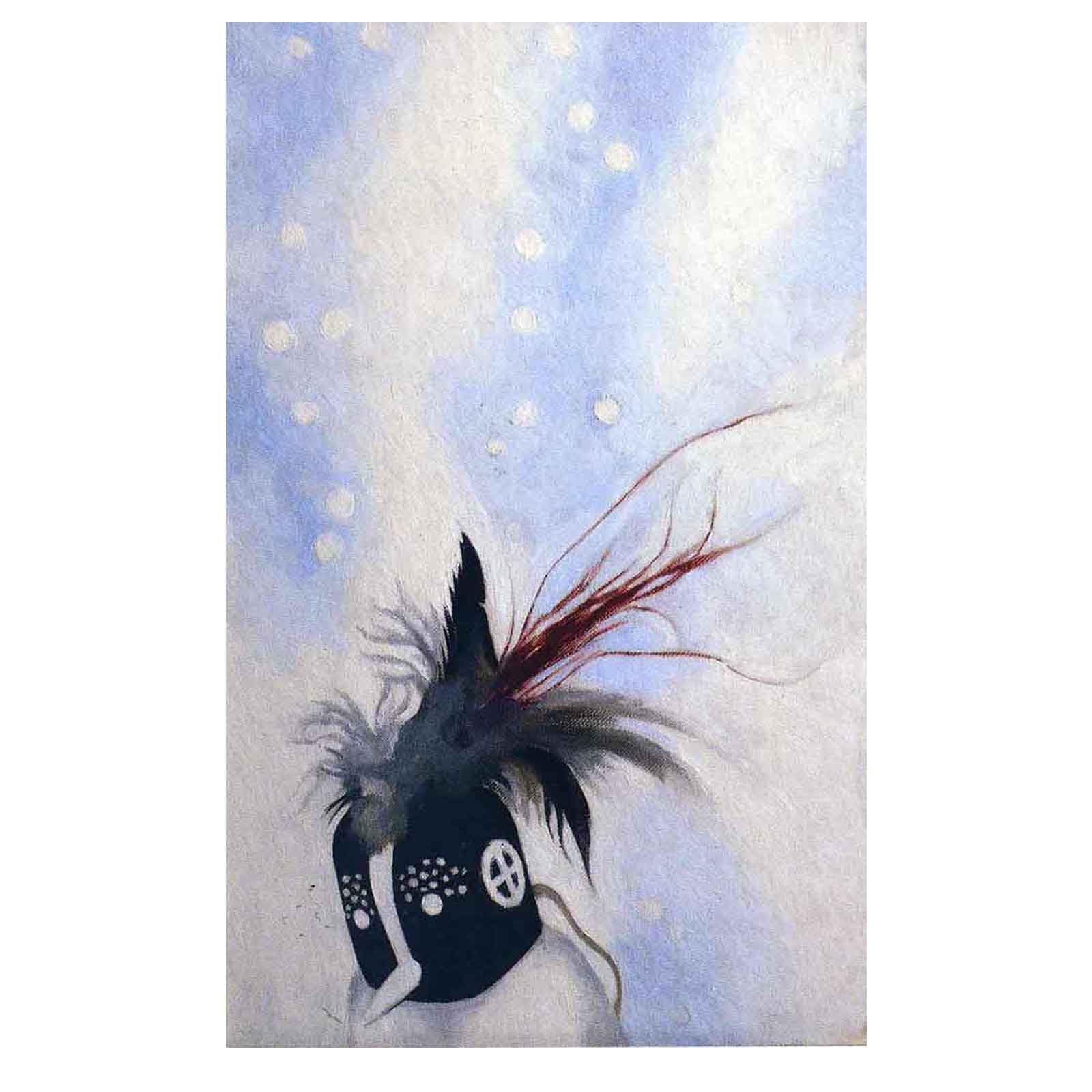 Yhh-dtx-nvv 《Kokopelli with Snow》by Georgia O'keeffe Canvas Prints Wall Art Paintings Pictures Canvas for Living Room Bedroom and Home Office Wall Decor Posters(Unframed,（85x136cm） 33x54inch)