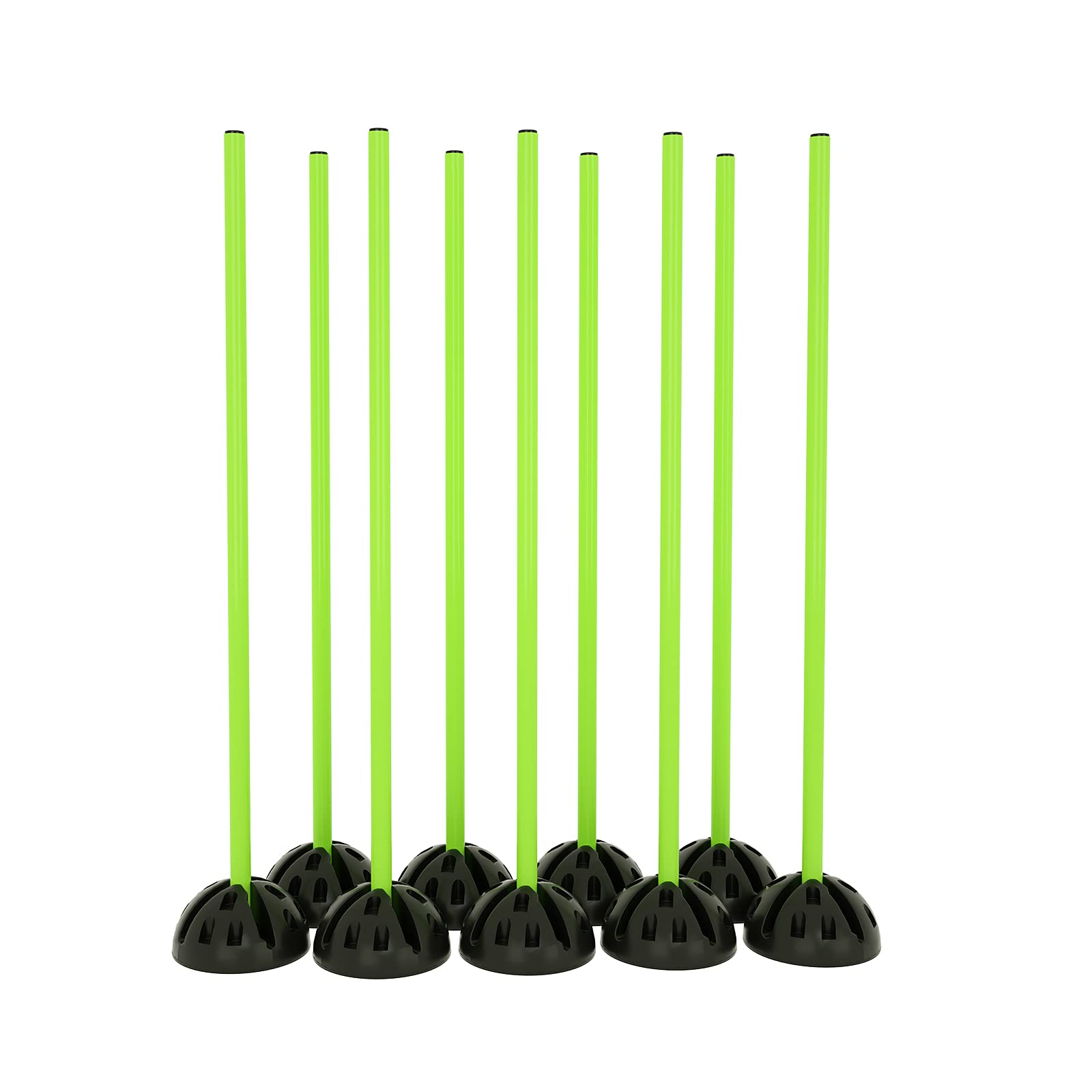 Lot de barres de saut pour entraînement d'agilité conditionnelle, slalom - 15 x 100 cm, 10 pieds en X, 10 clips