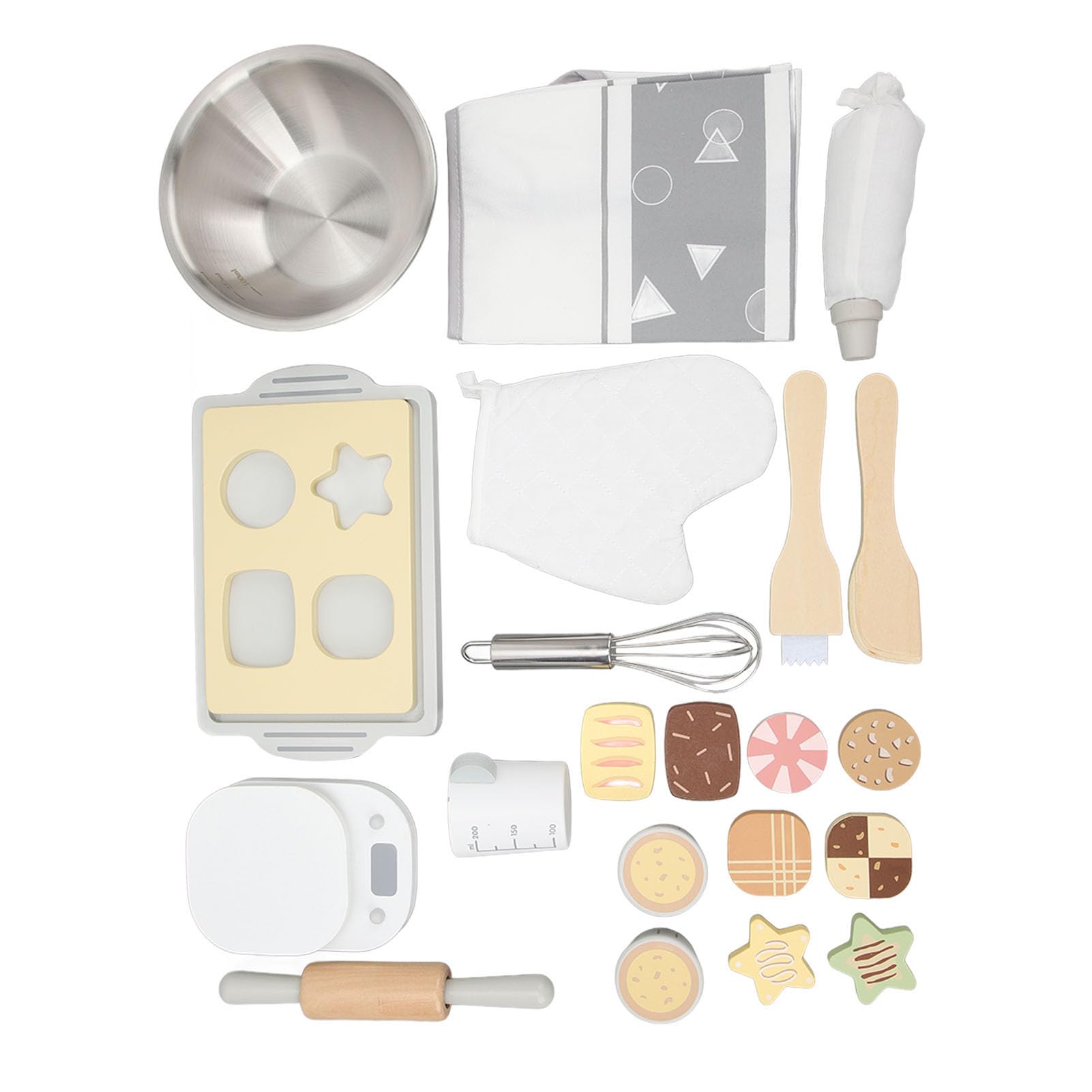 Set di Giochi di Ruolo da Cucina Giocattolo da Cucina Interattivo in Legno per Bambini Divertimento Educativo Esperienza di Cottura in Legno di Faggio