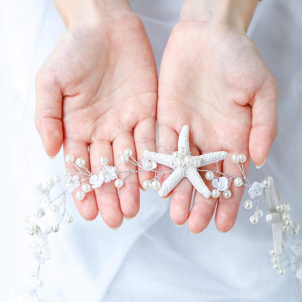 Cerchietto Per Capelli Da Sposa Con Conchiglia E Stella Marina